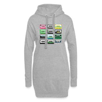 Cassettes vintages - Hoodie-Kleid - Grau meliert - Vorne