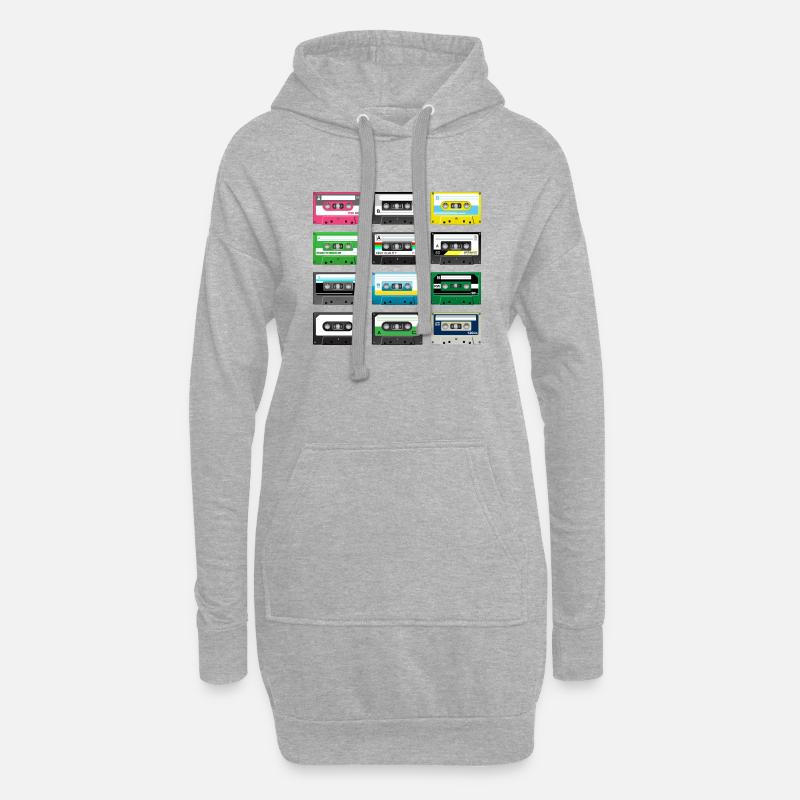 Cassettes vintages - Hoodie-Kleid - Grau meliert