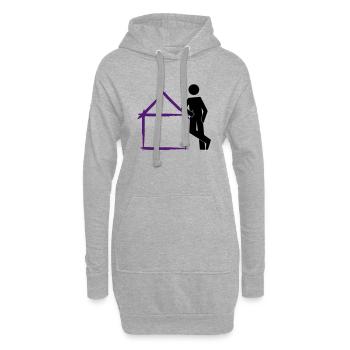 architekt10 - Hoodie-Kleid - Grau meliert - Vorne