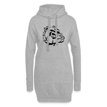 Bulldogge - Hoodie-Kleid - Grau meliert - Vorne