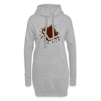 Dead Toast On The Ground - Hoodie-Kleid - Grau meliert - Vorne