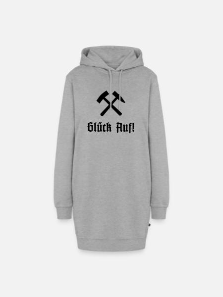 Glück Auf! Glückauf - Hoodie-Kleid - Grau meliert