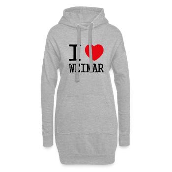 I love Weimar - Hoodie-Kleid - Grau meliert - Vorne
