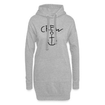 Crew Anchor Comic Logo - Hoodie-Kleid - Grau meliert - Vorne