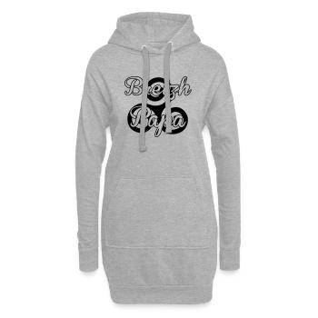 Breizh papa - Sweat-shirt à capuche long Femme - gris chiné - Devant