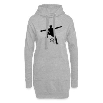 Freestyle-Fußball - Hoodie-Kleid - Grau meliert - Vorne