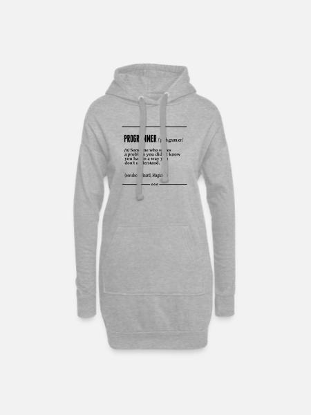 Programmer Noun - Hoodie Dress - heather grey