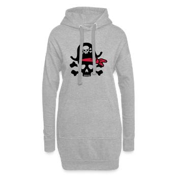 Pirat - Hoodie-Kleid - Grau meliert - Vorne