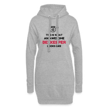 Bienenzucht / Imker / Biene / Honig - Hoodie-Kleid - Grau meliert - Vorne