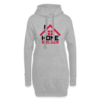 eigenheim home builder haus bauen gebaeude logo de - Hoodie-Kleid - Grau meliert - Vorne