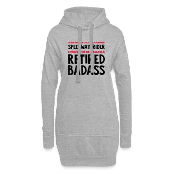 Former speedway rider retired badass - Hoodie Dress - heather grey - Front