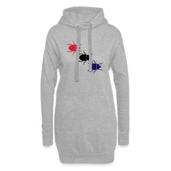 kaefer_004 - Sweat-shirt à capuche long Femme - gris chiné - Devant