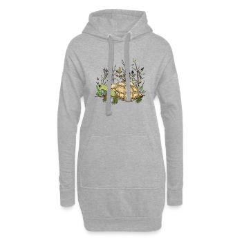 Tortue - Sweat-shirt à capuche long Femme - gris chiné - Devant