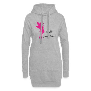 La fée pas chier - Sweat-shirt à capuche long Femme - gris chiné - Devant