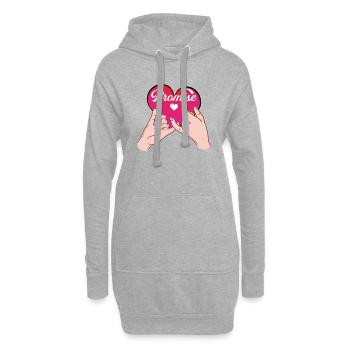 Ein Versprechen - Hoodie-Kleid - Grau meliert - Vorne