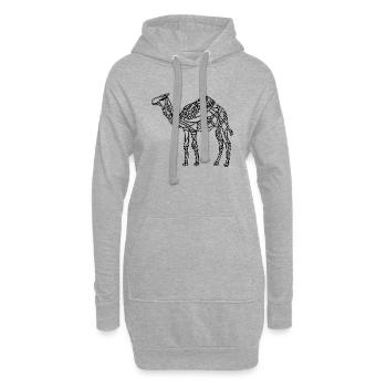 Kamel - Hoodie-Kleid - Grau meliert - Vorne
