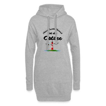 Ostsee-Meine Zweite Heimat ist die Ostsee - Hoodie-Kleid - Grau meliert - Vorne