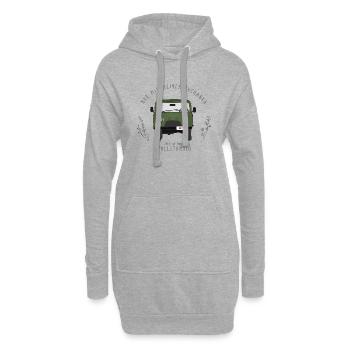 UAZ - Nur mit meiner Buchanka fühle ich mich... - Hoodie-Kleid - Grau meliert - Vorne