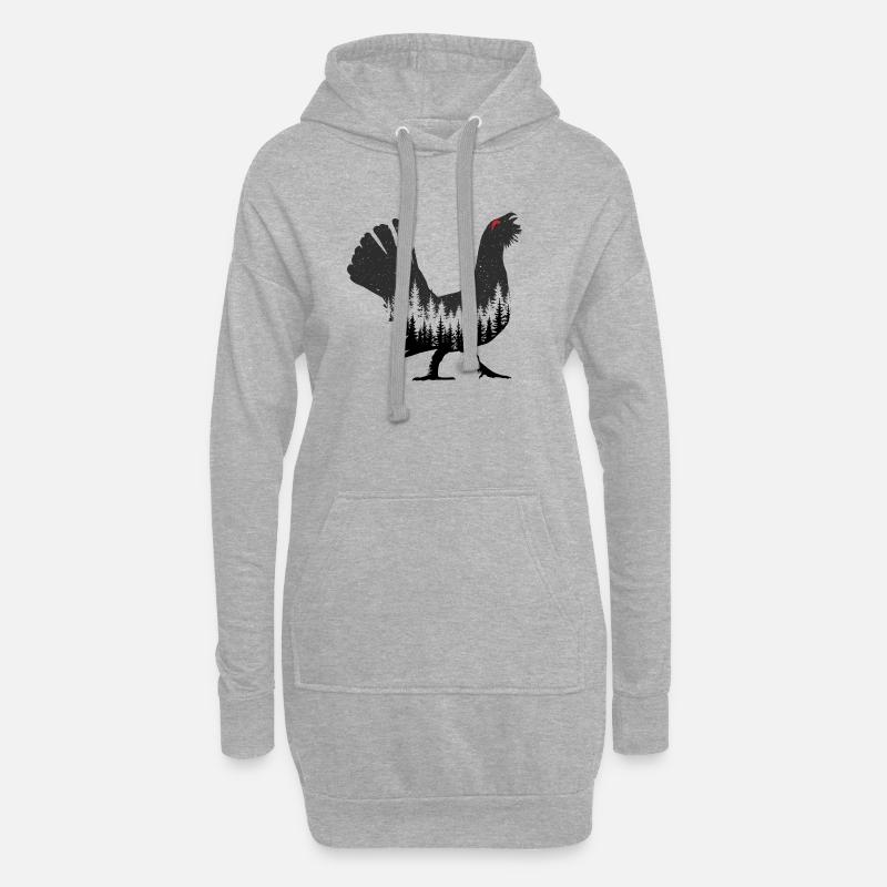 Auerhahn - Hoodie-Kleid - Grau meliert