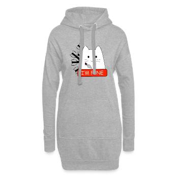 Ich bin gut Katze lustig - Hoodie-Kleid - Grau meliert - Vorne