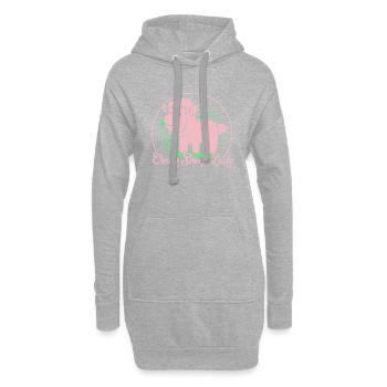 Schafzucht Landwirt Nutztier Schafe Geschenk - Hoodie-Kleid - Grau meliert - Vorne
