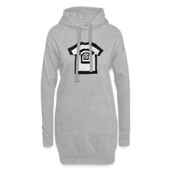 Hypnose Shirt - Hoodie-Kleid - Grau meliert - Vorne
