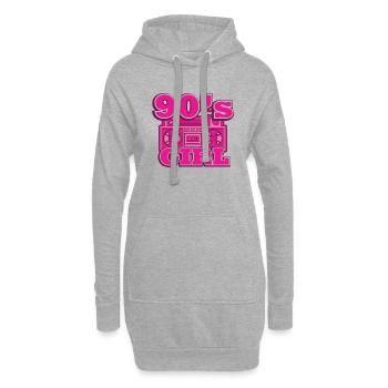 Proverbes des années 1990 Idée cadeau des années 90 - Sweat-shirt à capuche long Femme - gris chiné - Devant