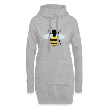 Biene Illustration Geschenkidee - Hoodie-Kleid - Grau meliert - Vorne