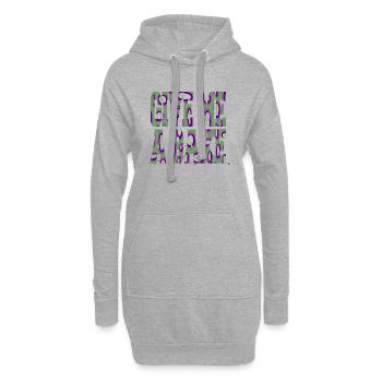 Que la fourchette soit avec vous sauce chef puns chef - Sweat-shirt à capuche long Femme - gris chiné - Devant