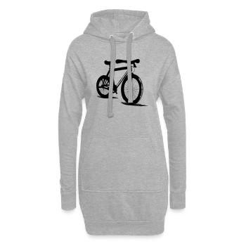 Fahrrad Gekritzel Fahrräder Radfahren Vektor 2 - Hoodie-Kleid - Grau meliert - Vorne