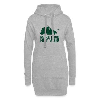 FAITES L’AMOUR, PAS UN CHAR DE GUERRE - Sweat-shirt à capuche long Femme - gris chiné - Devant