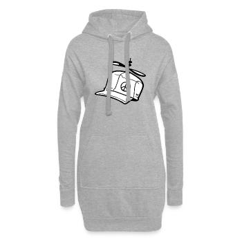 Cap "Peace" - Hoodie-Kleid - Grau meliert - Vorne
