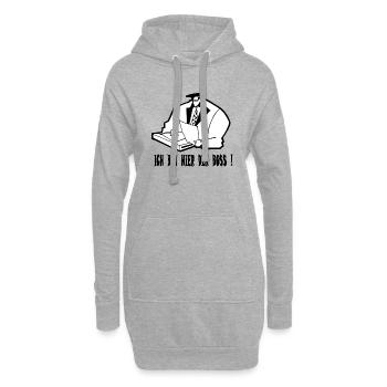 Ich bin hier der Boss! - Hoodie-Kleid - Grau meliert - Vorne