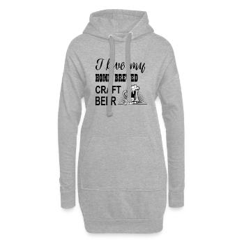 Bier Wein Whiskey Schnaps Alkohol - Hoodie-Kleid - Grau meliert - Vorne