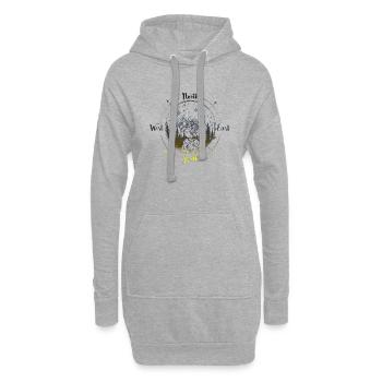 Mystic Mountain Mandala Yoga Boho Blumenfreiheit - Hoodie-Kleid - Grau meliert - Vorne