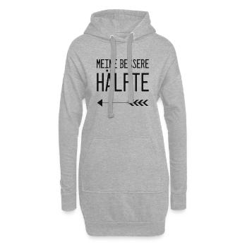Valentinstag Partnershirt Meine bessere Hälfte - Hoodie-Kleid - Grau meliert - Vorne