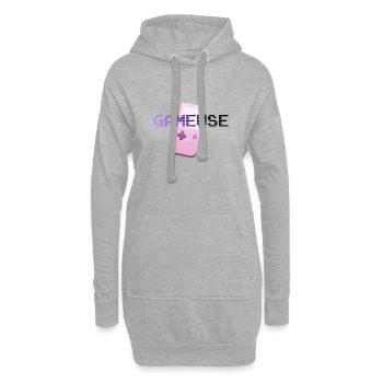 Retro-Gaming-Spieler - Hoodie-Kleid - Grau meliert - Vorne