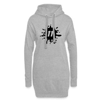 11 - Sweat-shirt à capuche long Femme - gris chiné - Devant