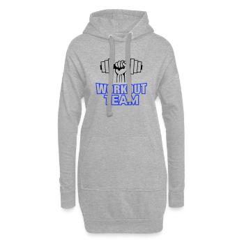 Workout Team - Hoodie-Kleid - Grau meliert - Vorne