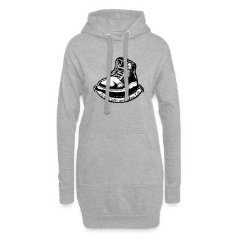 CHAUSSURES COOL - Sweat-shirt à capuche long Femme - gris chiné - Devant