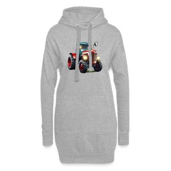 Le tracteur plus ancien n’est pas encore obsolète - Sweat-shirt à capuche long Femme - gris chiné - Devant