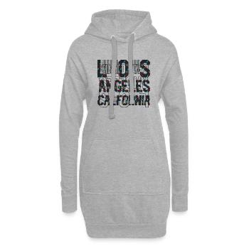 La usa plage été océan vagues de la mer californie - Sweat-shirt à capuche long Femme - gris chiné - Devant