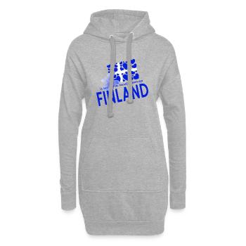 Finlande Finlande - Sweat-shirt à capuche long Femme - gris chiné - Devant