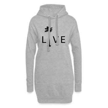 Surfer Surfboard Wassersport Leben - Hoodie-Kleid - Grau meliert - Vorne
