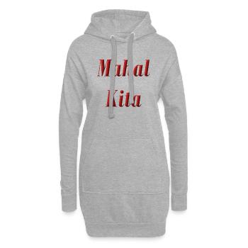 Mahal Kita Ich Liebe Dich - Hoodie-Kleid - Grau meliert - Vorne