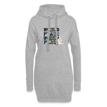 420 Weltfriedens-Rollpolizei - Hoodie-Kleid - Grau meliert - Vorne