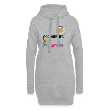 Accountant in progress Bester Buchhalter-Student - Hoodie-Kleid - Grau meliert - Vorne