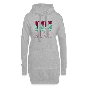 colony family build engineer christmas tree bot - Hoodie-Kleid - Grau meliert - Vorne