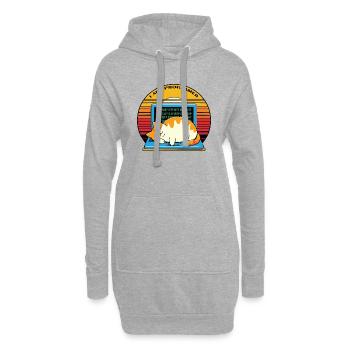 Ich bin Programmierer, fette schlafende Katze - Hoodie-Kleid - Grau meliert - Vorne