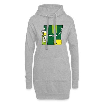 putzen - Hoodie-Kleid - Grau meliert - Vorne